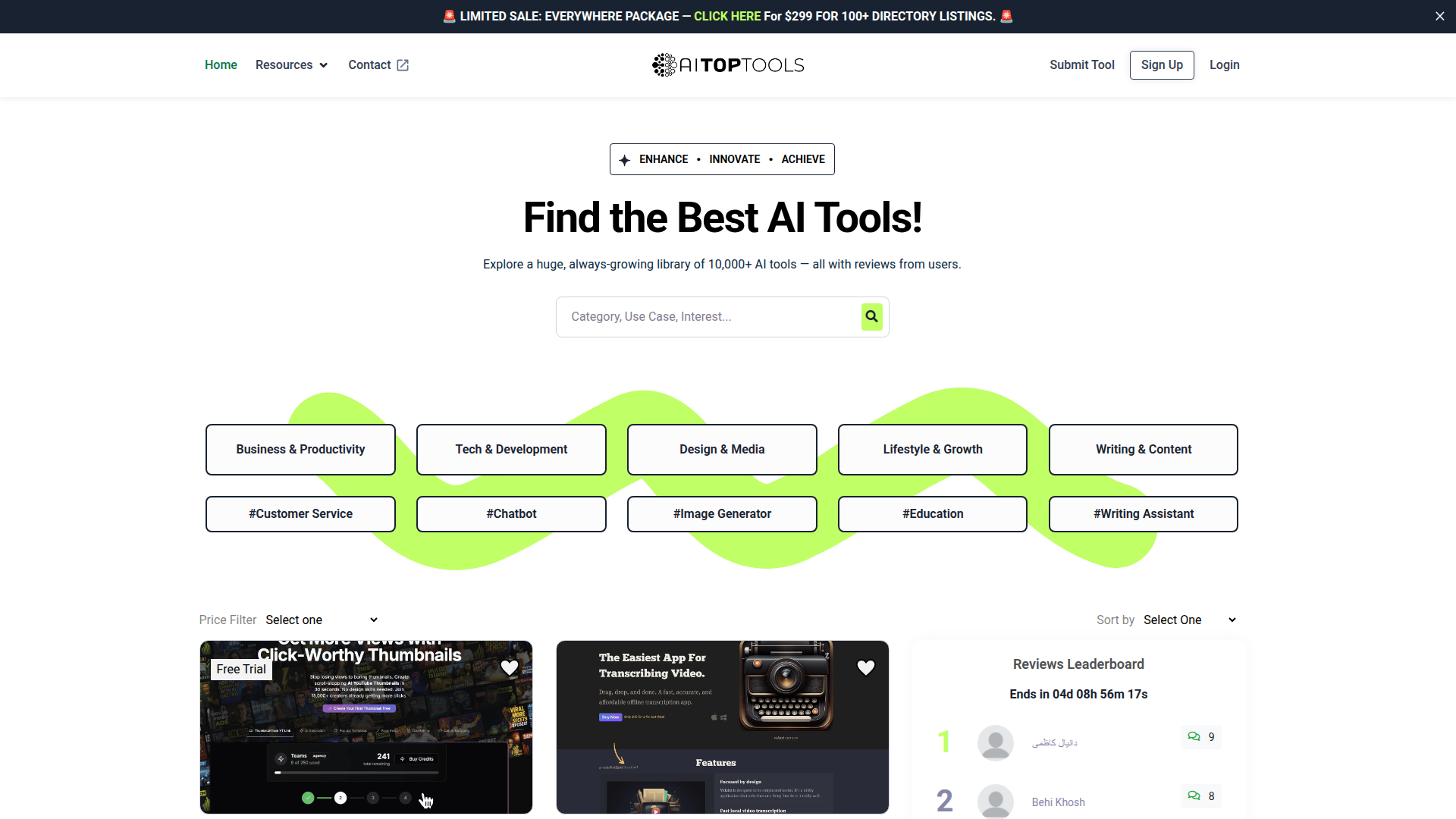 AiTopTools website screenshot